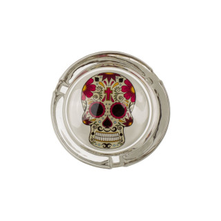 Стаклен пепелник - Coloured Skull 