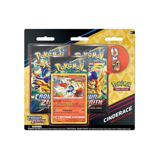 Сет карти со беџ, Pokemon: Crown Zenith - Rillaboom/Cinderace/Inteleon 