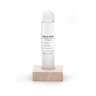 Барометар, Storm glass tube with beechwood base 