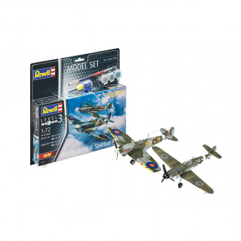 Сет макета + бои, Combat Set: Messerschmitt Bf109G-10 & Spitfire Mk.V, 1:72 