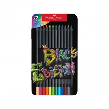 Сет од 12 дрвени боици во метална кутија, Black Edition 