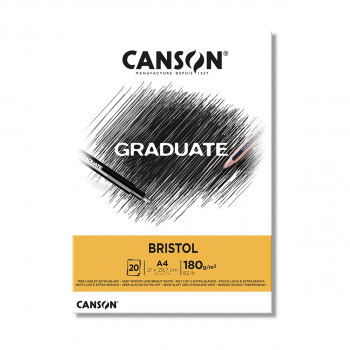 Хартија за цртање - блок Canson, Graduate - Bristol, A4 180 г/м² 