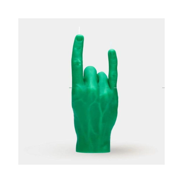 Свеќа, Hand Gesture Candles, You Rock, зелена 