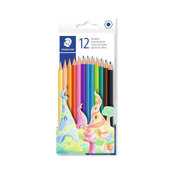 Сет од 12 шестоаголни дрвени боици, STAEDTLER® 175 