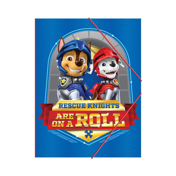 Папка со ластици, Paw Patrol - Rescue Knights Are On a Roll, А4 