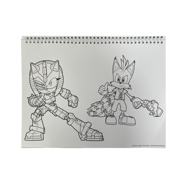 Скицник со стикери, Sonic Prime, 23 x 33 cm, 40 листови 