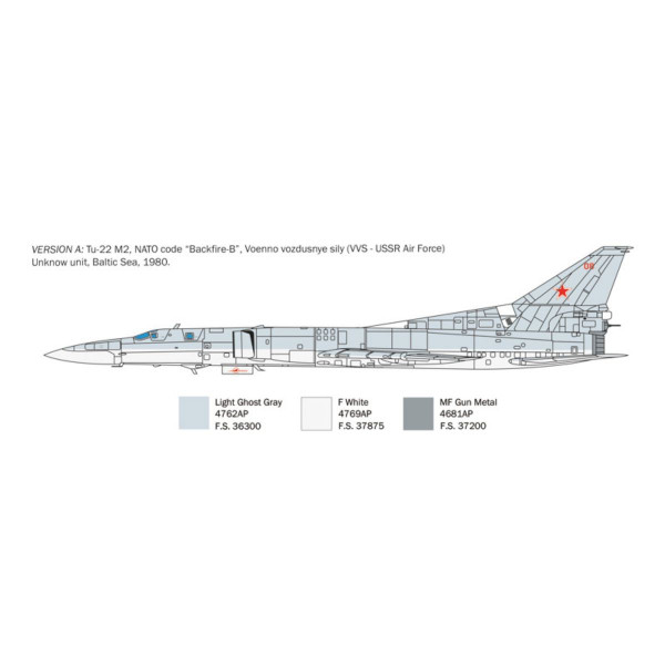 Макета, Tu-22M2 Backfire-B, 1:72