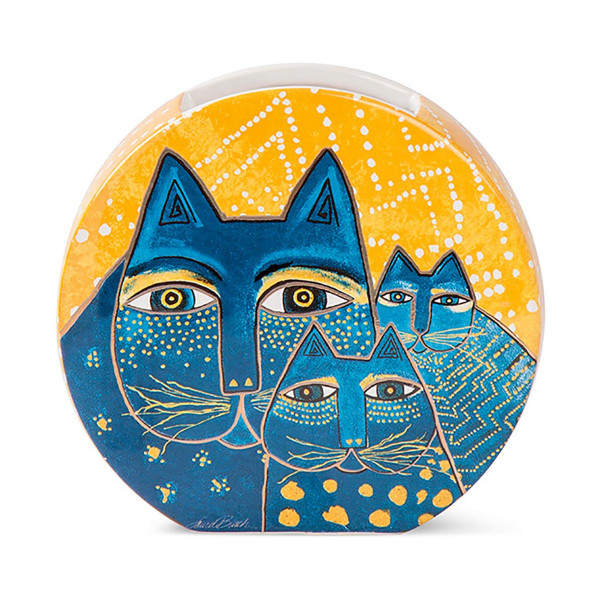 Вазна, Laurel Burch - Fantastic felines, мала, жолта 