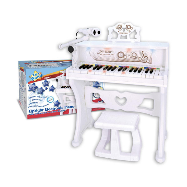 Електронско пијано со столче и микрофон, Toy Band, Upright Electronic Piano, 37 клавиши 