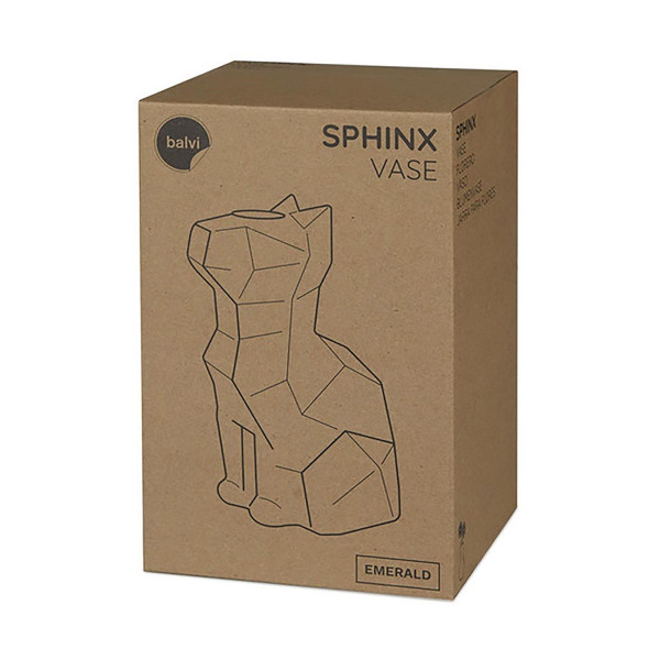 Вазна, Sphinx Cat, 23 цм, зелена 