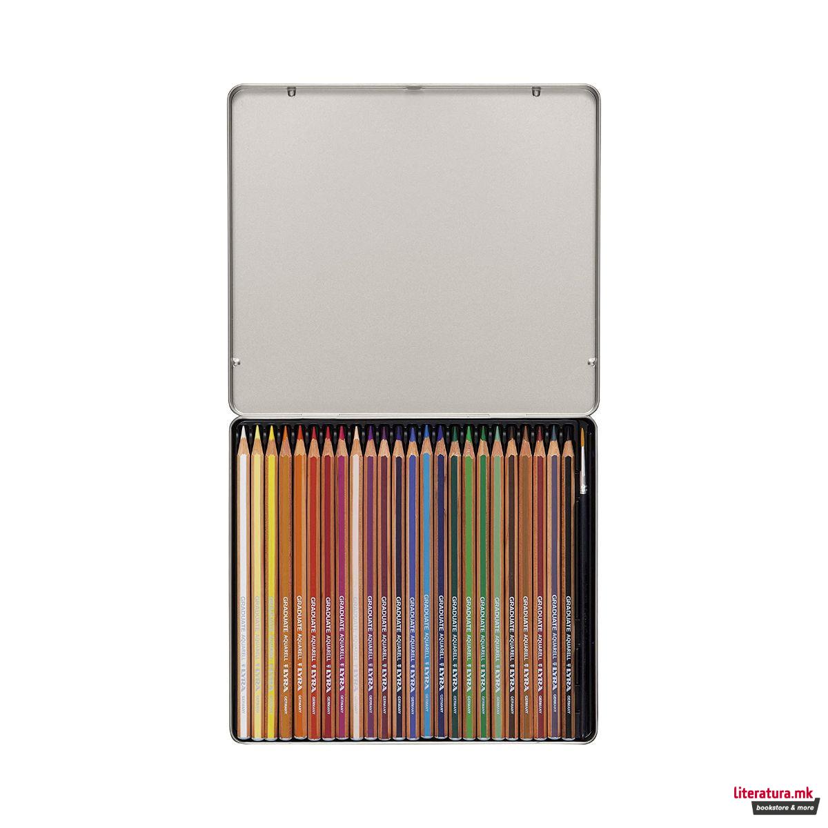 Акварелни моливи во боја, Lyra, Graduate Aquarell, 24 бои 