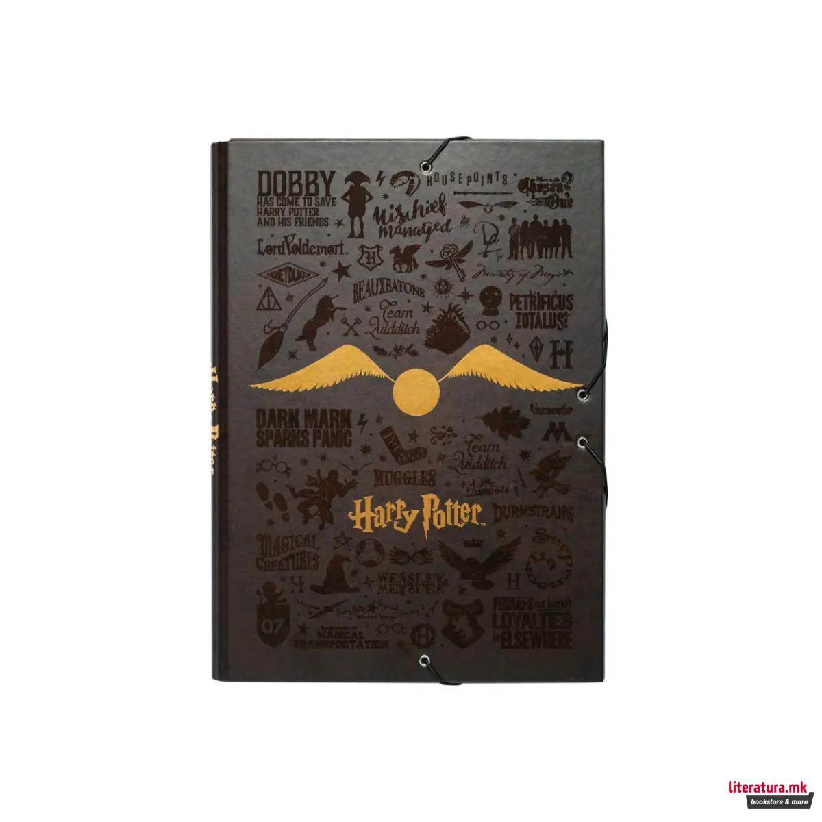 Папка со ластик A4, Harry Potter 