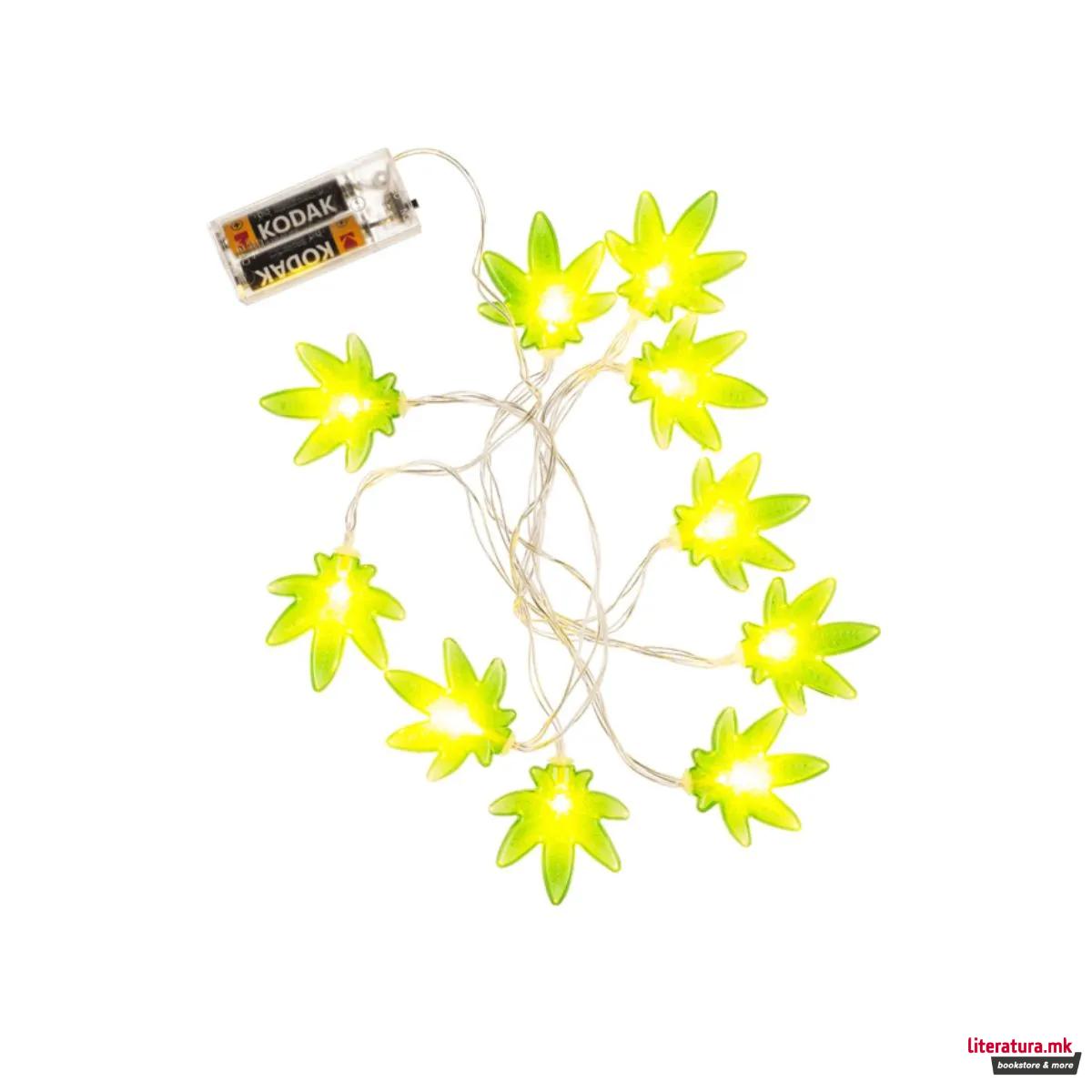 3D LED сијалички - Cannabis Leaf, 1/10 