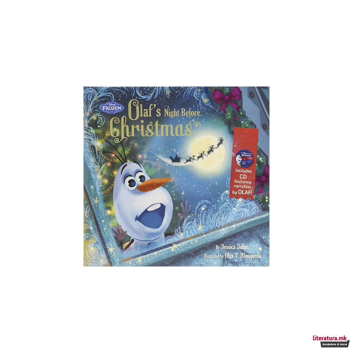 Frozen Olaf's Night Before Christmas Book & CD 