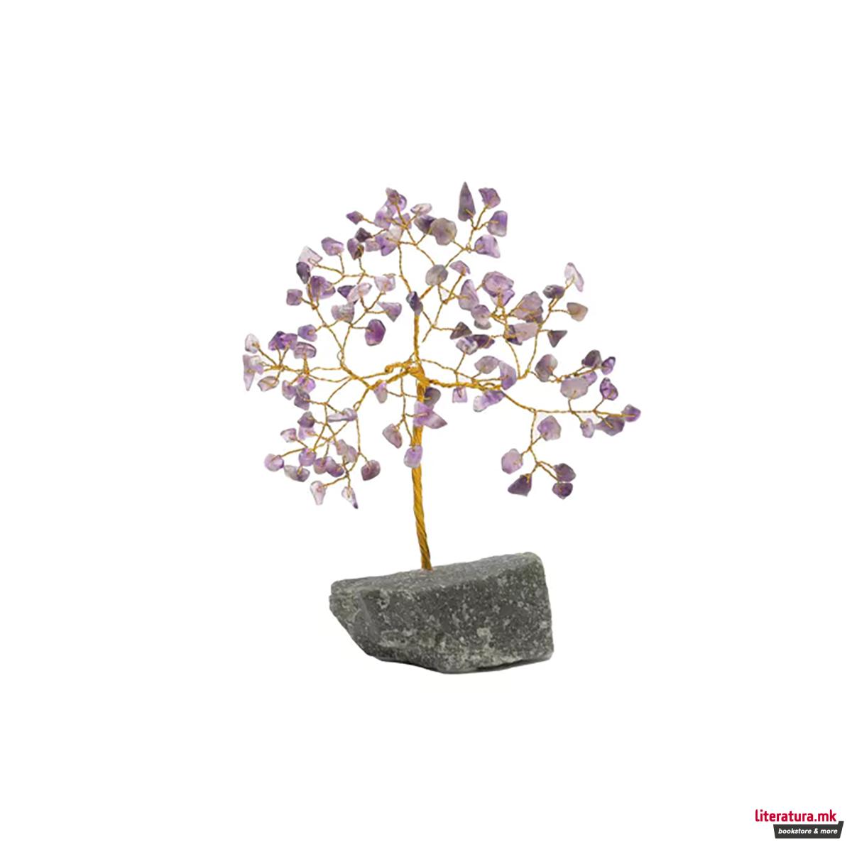 Дрво со кристалчиња, Sophia: Serenity - Gemstone Tree Amethyst Relax (мало) 