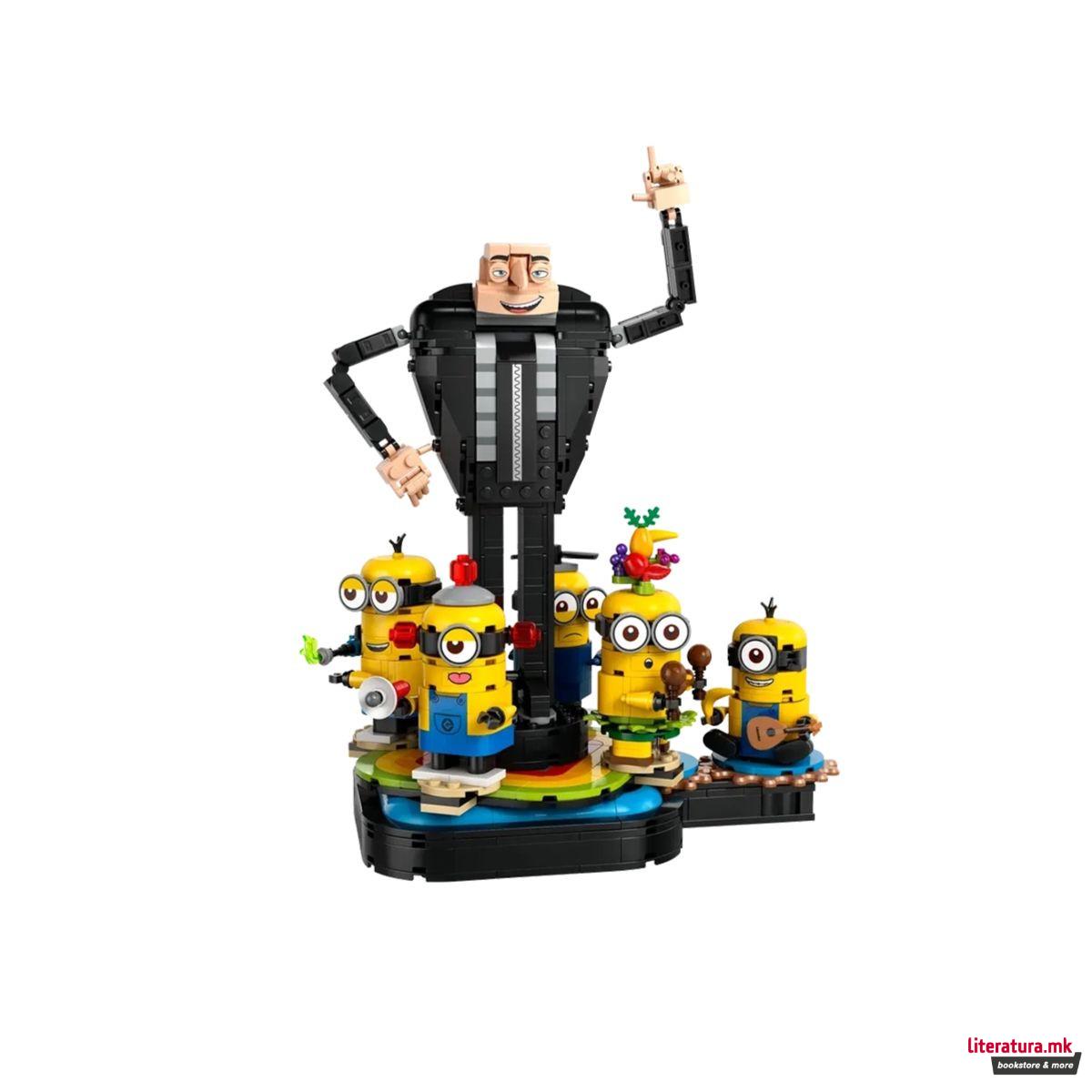 LEGO коцки, Despicable Me 4 - Brick-Built Gru and Minions 