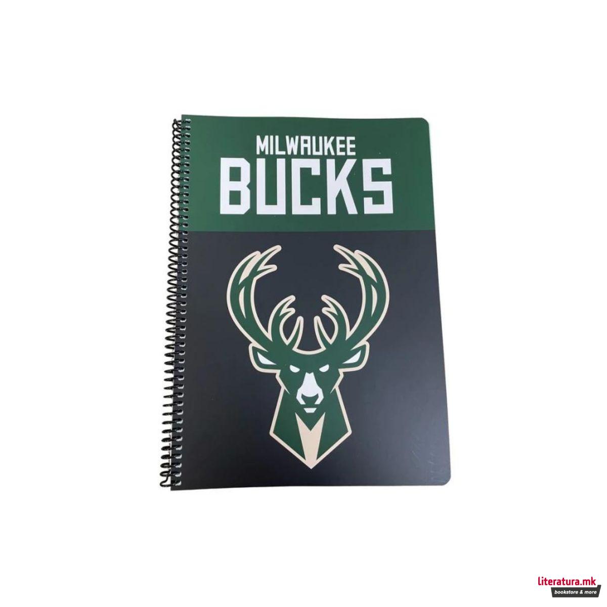 Тетратка, NBA/Milwaukee Bucks, A4, 2 дизајни 