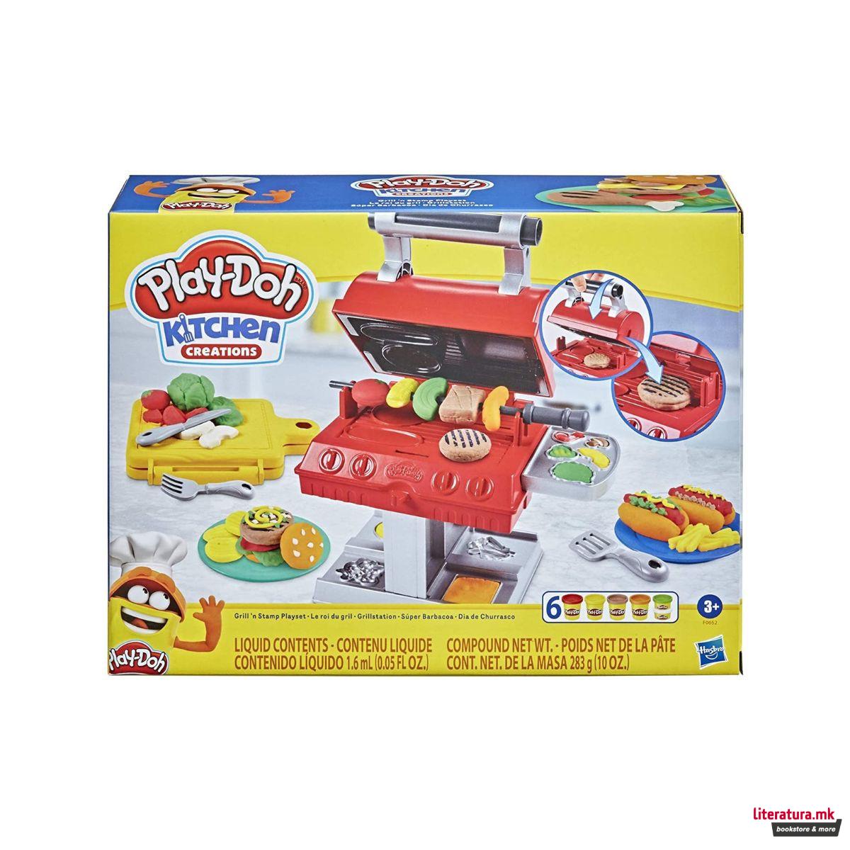 Креативен сет за игра, Play-Doh - Kitchen Creations: Grill'n Stamp 