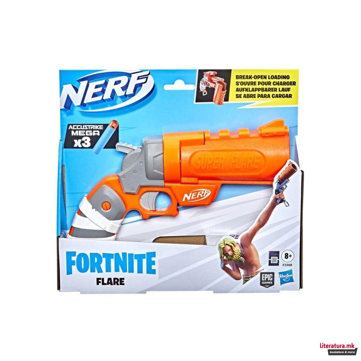 Играчка пушка со мека муниција, Nerf Fortnite Flare Blaster 