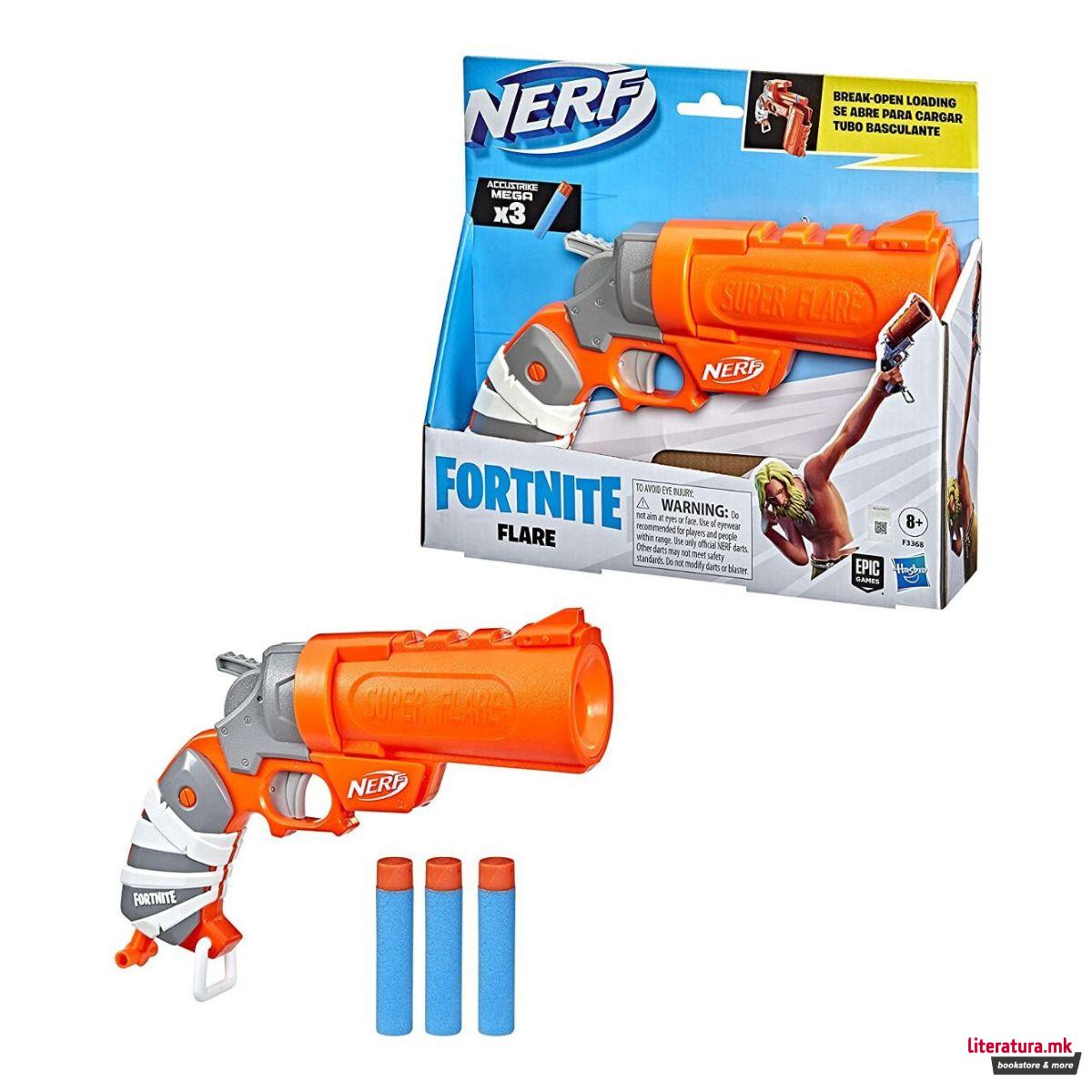 Играчка пушка со мека муниција, Nerf Fortnite Flare Blaster 