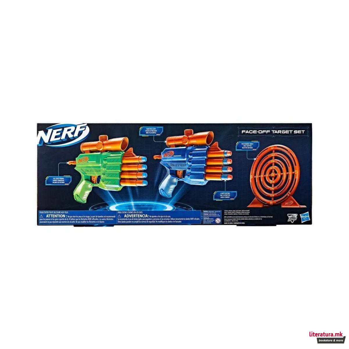 Сет играчки пушки со мека муниција, Nerf Elite 2.0 Face Off Target Set 