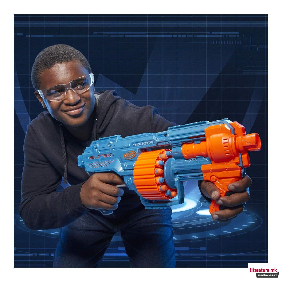 Играчка пушка со мека муниција, Nerf Elite 2.0 Shockwave RD-15 