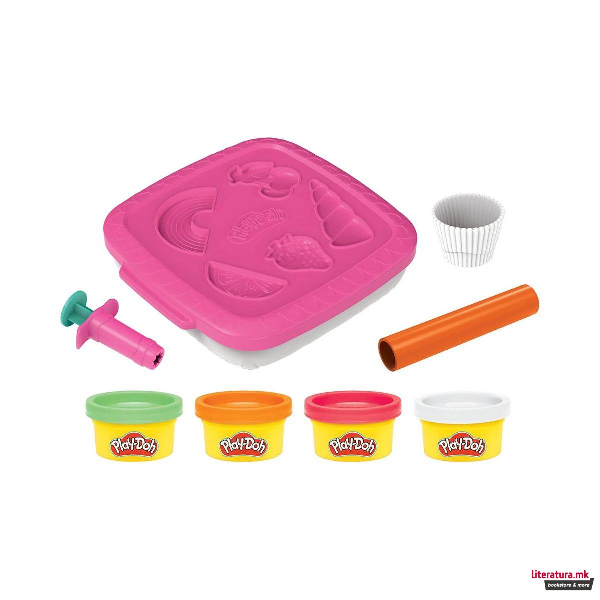 Креативен сет за игра, Play-Doh - Create 'n Go: Cupcakes 