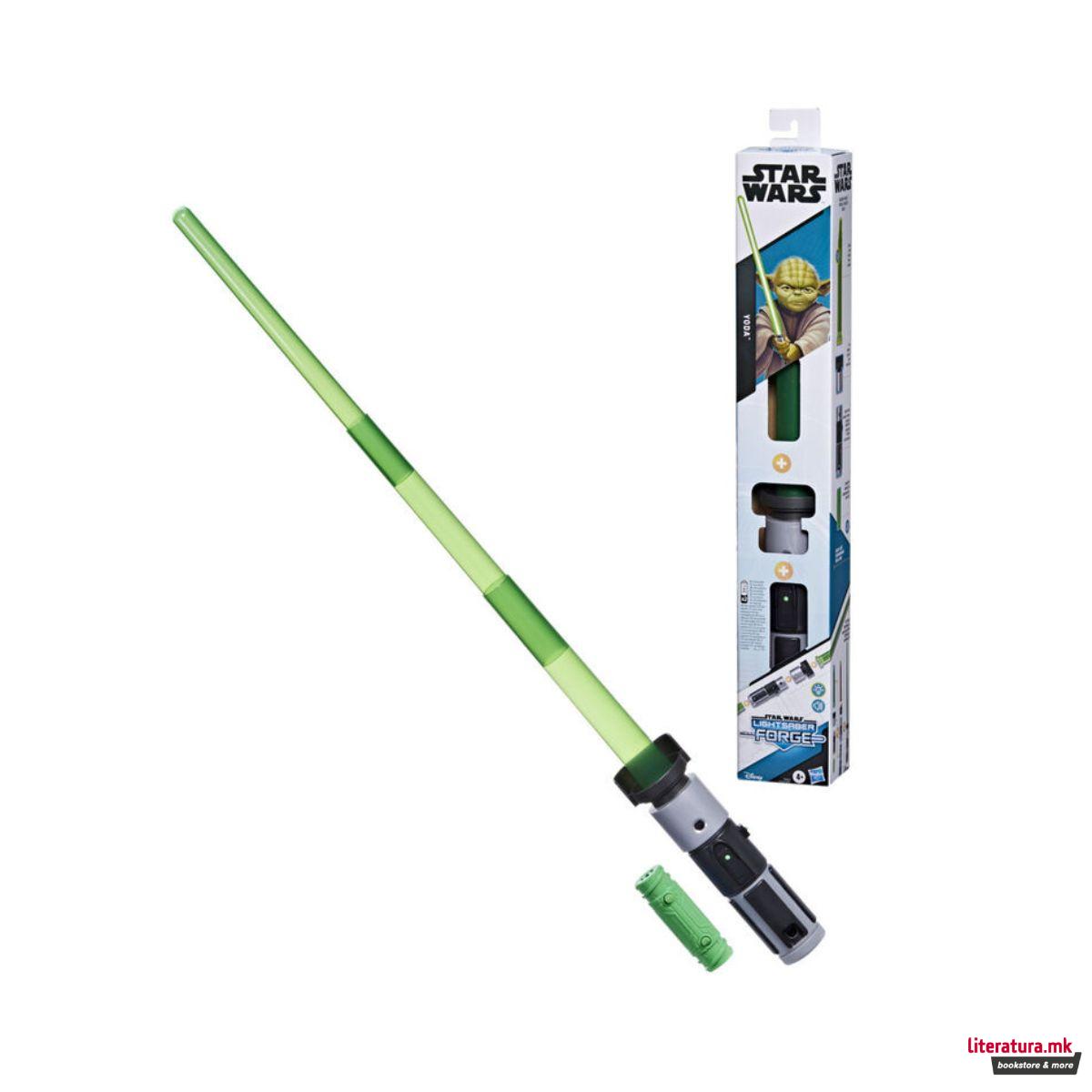 Играчка - Електронски меч, Star Wars Lightsaber Forge - Yoda 