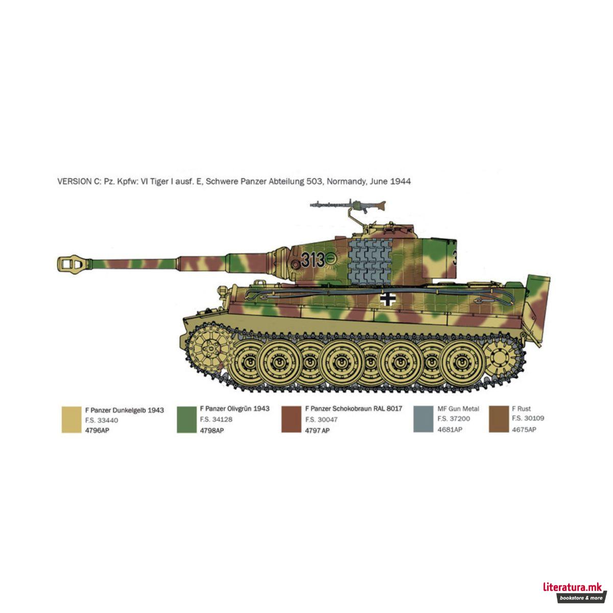 Макета, Pz.Kpfw. VI Tiger I Ausf. E late production, 1:35 