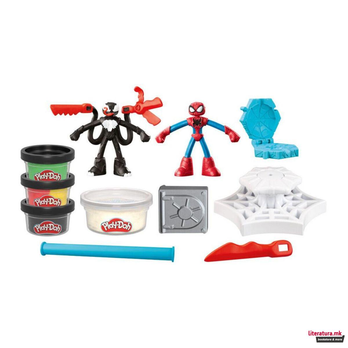 Сет за игра, Play-Doh: Marvel - Spider-Man Launch and Slice Battle 