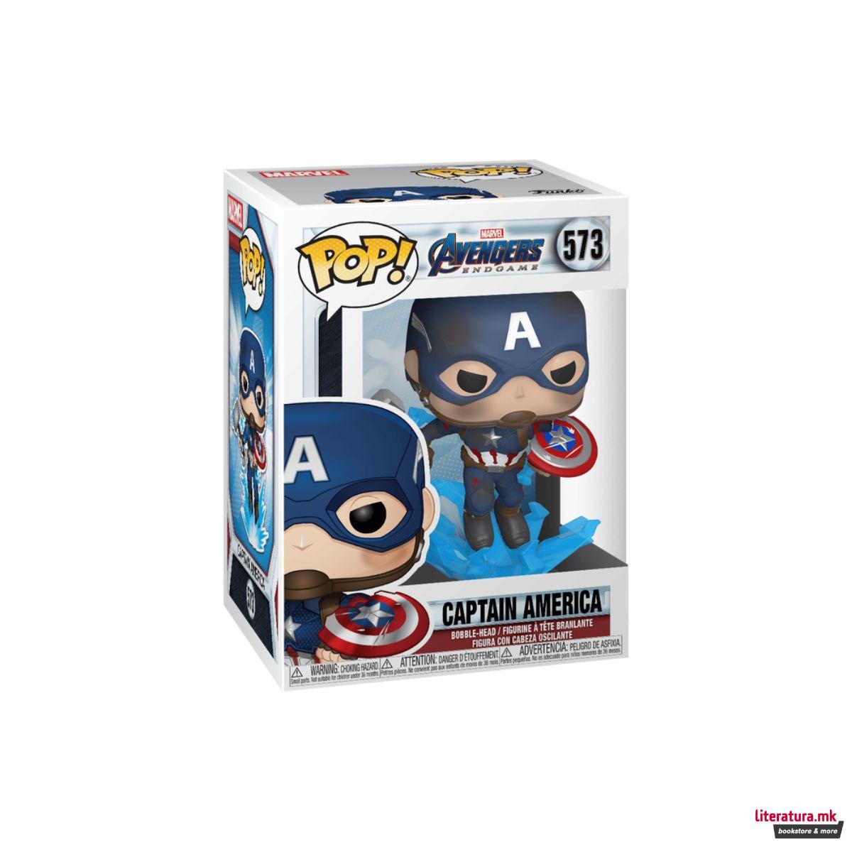 Фигура, Pop!, Marvel: Avengers Endgame - Captain America w/Broken Shield 