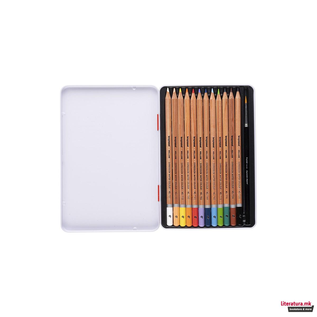 Акварелни дрвени бои, Bruynzeel, Expression Series - Water Colour Pencils, 1/12 